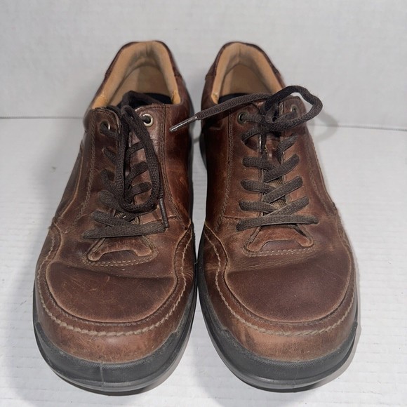 Ecco Mens Sz 44EU 10 US Comfort Oxford Brown Leather Walking Casual Shoes Ever main image 5